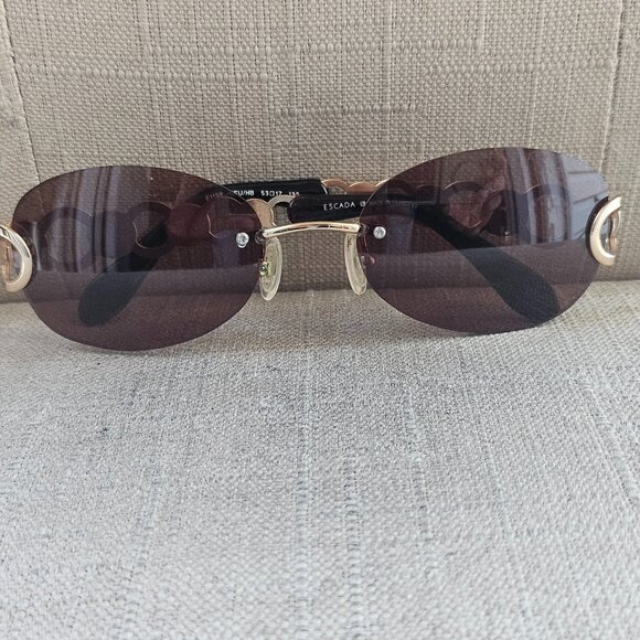 Vintage Escada Women Rimless Sunglasses E1198 Eyeglasses Gold Frame main image 16